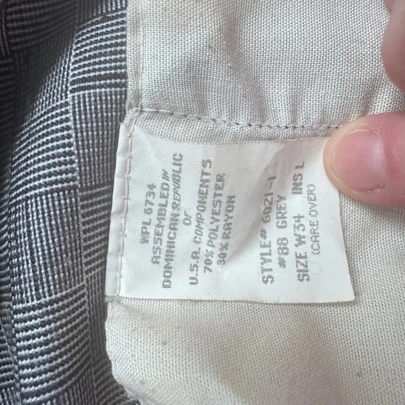 City Streets Men's Gray Double Breasted Blazer Suit‎ Size W34 Polyester Rayon